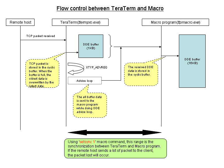 Flow control between Tera Term and Macro